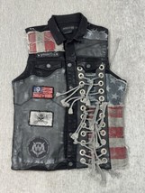 Wornstar Vest Men XL Black Idolmaker Punk Goth Grunge USA Skull Custom R... - £400.54 GBP