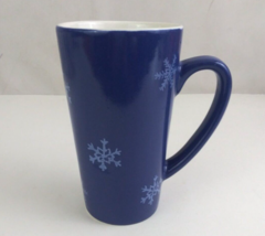 Majesticware By Oneida Stoneware Blue Snowflake 6" Coffee Cup Mug - $14.54