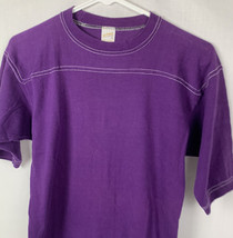 Vintage Sportswear T Shirt Single Stitch Purple Plain Medium 50/50 USA 7... - $39.99