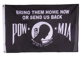 AES 2x3 POW MIA Powmia Bring Them Home Now Premium Flag 2&#39;x3&#39; Banner Fade Resist - £3.54 GBP