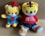 Benesse Shimajiro Tiger plush boy hand puppet  &amp; Hana Japan children boo... - $24.01