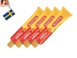 4 Tube of Swedish Mustard, Slotts Senap Original 220 g, Classic Swedish ... - $45.50