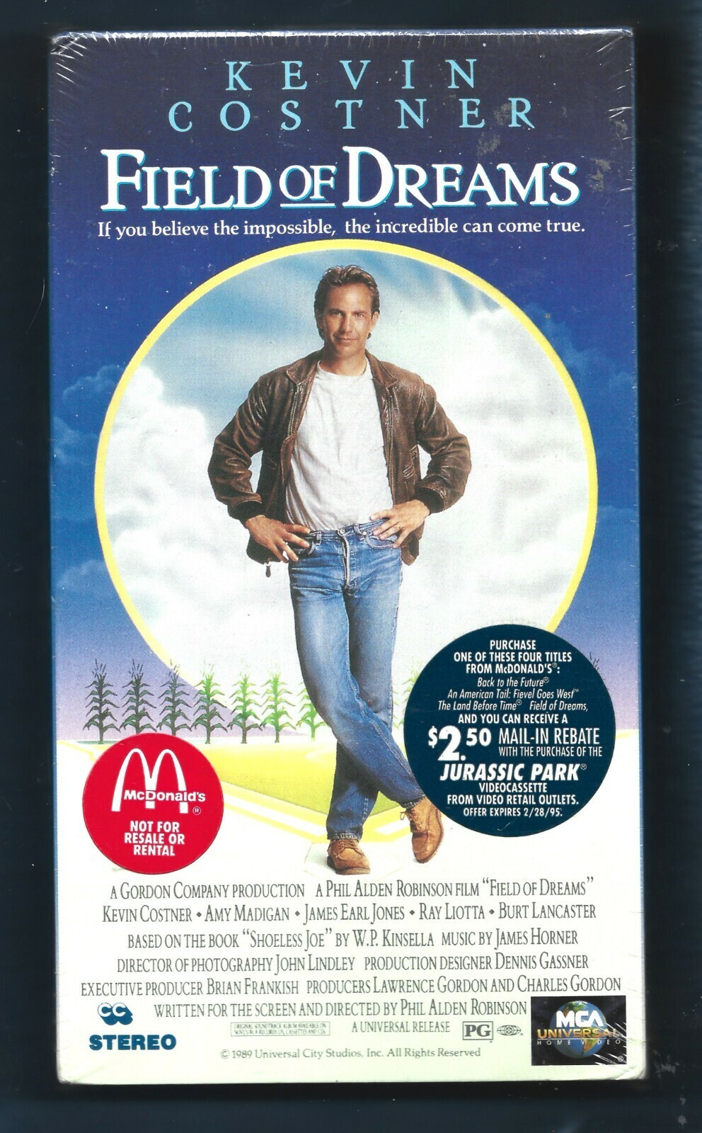 Factory Sealed VHS-Field of Dreams-Kevin Costner-McDonald Promotional - $14.50