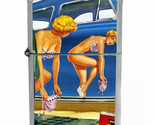  Pin Up Girl Reflection Rs1 Flip Top Dual Torch Lighter Wind Resistant - $16.78
