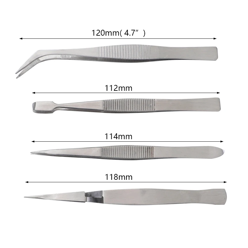 4pcs Precision Set Stainless Steel Electronic Thick Soldering ist Repair Pic Mou - £156.64 GBP