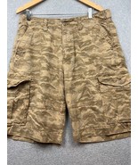 Y2k 90s Lucky Brand Camouflage Shorts Mens 33 Cargo Pocket Outdoor Utility - $44.88