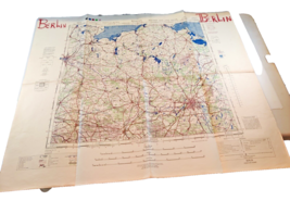 US WWII 1944 Map of Berlin Region 3rd Edition 1944 Survey WW2 German 33.... - $115.00