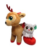 Ty Beanie Babies Plush Toys 2017 Tinsel Reindeer &amp; 2016 Bundles Mouse Ba... - £7.02 GBP