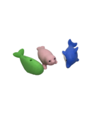 Water Animals Collectible Erasers Whale Dolphin Manatee Lot of 3 - $4.94