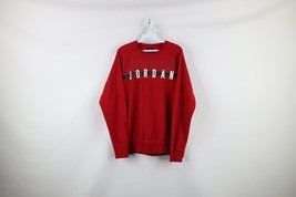 Nike Air Jordan Mens Size Medium Faded Spell Out Crewneck Sweatshirt Red - $33.62