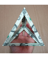 Dollar Origami Tetrahedra Made with REAL MONEY Handmade Cash Gift - $41.90 CAD+