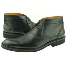 Black Color Premium Leather Men Party Wear Stylish Handmade Chukka Lace Up Boots - £127.88 GBP+