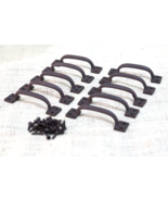 10 HANDLES DRAWER PULLS SMALL 4&quot; RUSTIC BROWN KITCHEN WINDOW PULL - $495.82 MXN