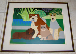 Vintage Signed SCREEN-PRINT, “Friends” By Shigeo Okumura (Japanese, 1937-1993) - £77.44 GBP