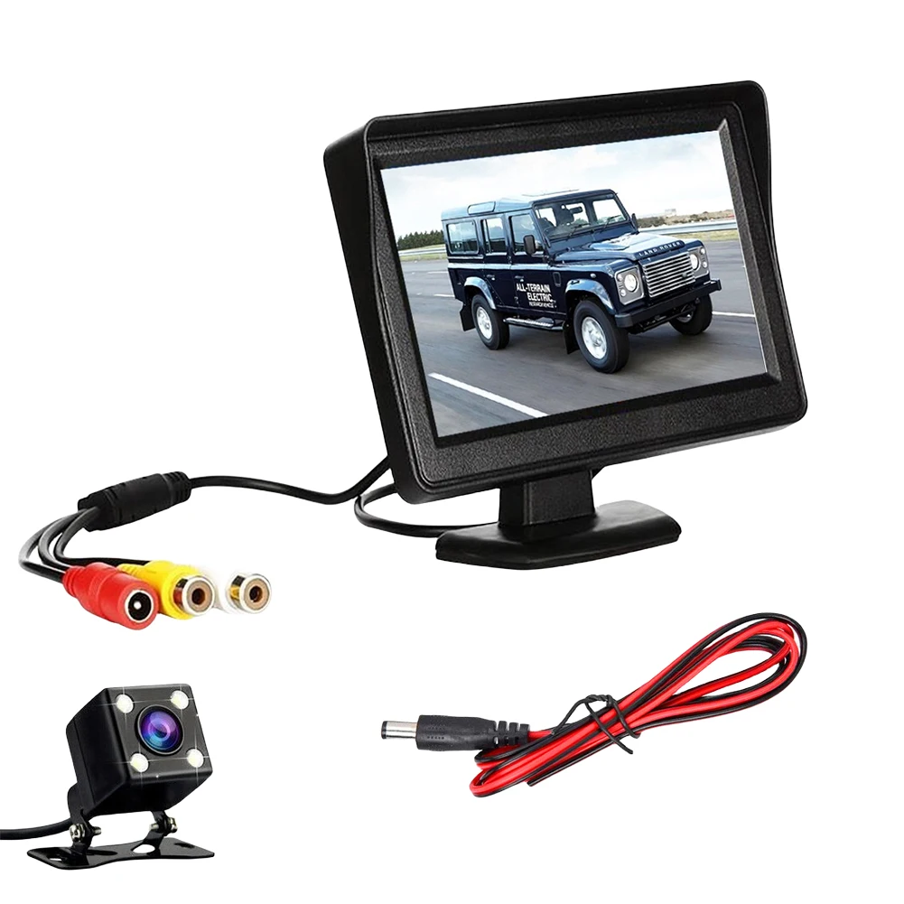 4.3 Inch Car Rear View Camera Night Vision Auto Parking Monitor 170 Degree Vie - £21.23 GBP