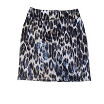 Travelers by Chico&#39;s Leopard Animal Print Fully Lined Pencil Skirt Size 1 Brown - £24.07 GBP