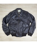 A2 Type Leather Bomber Jacket Vintage 80’s R&amp;R Official US Border Patrol... - $170.47 CAD