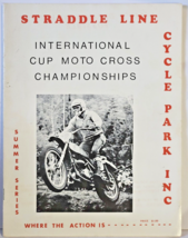 1972 International Cup Moto Cross Championships Straddle Line Cycle Park Program - £36.41 GBP