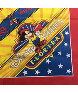 1989 Disney studios Florida large handkerchief bandana Mickey Mouse yell... - $39.60
