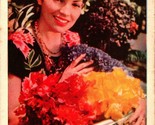 Vtg Cartolina Cma Messico - Florista Flower Girl Unp - $6.72
