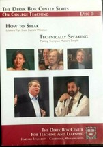 Derek Bok Center for Teaching &amp; Learning: How to Speak (Disk 5,DVD,2007] - £55.03 GBP