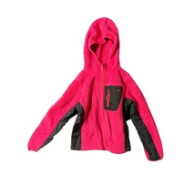 Verical 9 Girls Size Small 6 7 Pink Hooded Sherpa Fur Long Sleeve Full Z... - $12.86