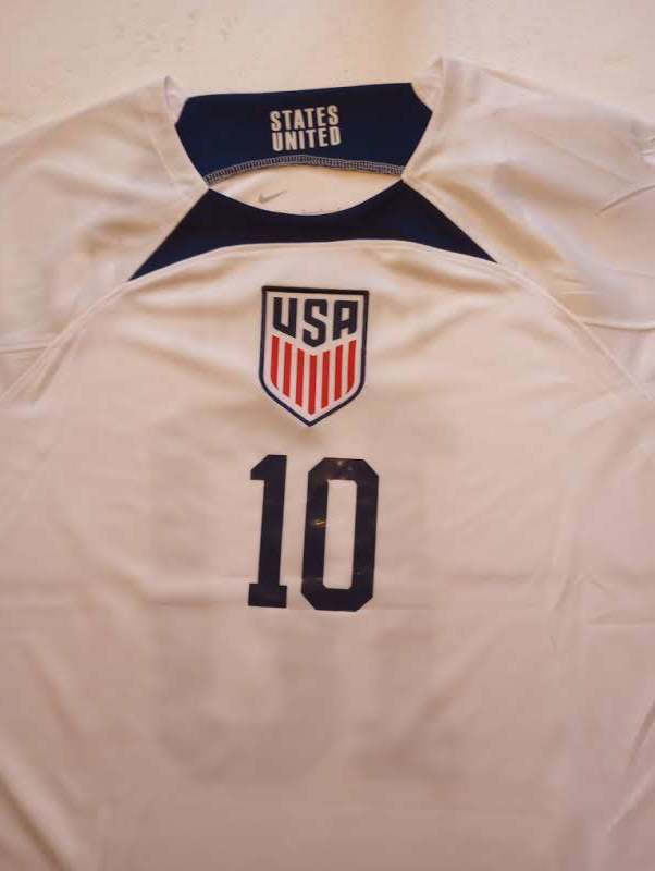 Christian Pulisic USA USMNT 2022 World Cup Stadium White Home Soccer Jersey Item image 2
