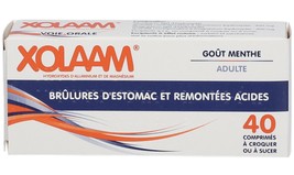 Xolaam-for Stomach &amp; Oesophagus Pain, Heartburn-Mint Flavor- 40 Chewable... - £11.05 GBP