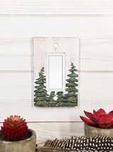 Rustic Evergreen Pine Trees Forest 2-Pack Single Rocker Switch Wall Cover Plates - £19.97 GBP