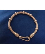 Vintage 925 Sterling Silver Bali Woven Braided 7.5 In Bracelet Free Ship... - $1,104.45 MXN