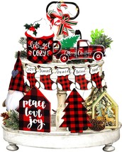 Christmas Sock Banners For Farmhouse Home Party Decoration (Plaid Style)... - £33.03 GBP