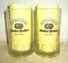 2 Hacker Pschorr Weissbier German Beer Glasses Seidel - $16.95