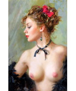 Art Giclee Printed Oil Painting Pretty Naked Girl Nudes Home Decor - $9.54+