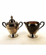 Silver Plate Creamer &amp; Covered Sugar Set, Rogers &amp; Bro #&#39;s 2303 &amp; 2304, ... - $371.58 MXN