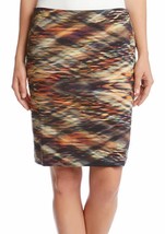 Nwt Karen Kane Viscose Pencil Brown Printed Skirt Size Xl $78 - £40.58 GBP