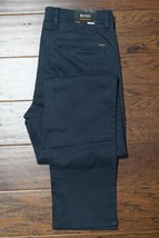 HUGO BOSS Homme Schino Slim Fit Coton Extensible Bleu Foncé Kaki Pantalon 32X34 - £47.93 GBP