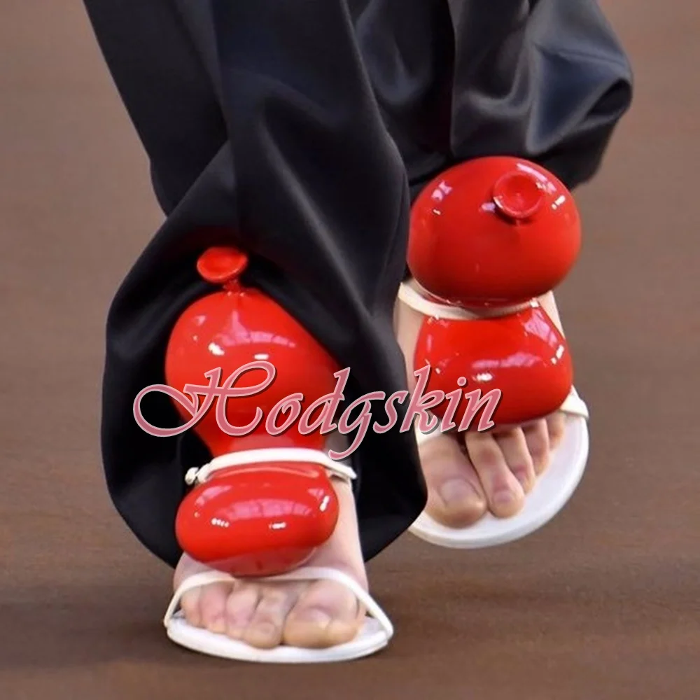 New  Balloon Decor Sandals Open Toe Solid Straps Slip On Women Sandals  Party Ru - $218.02