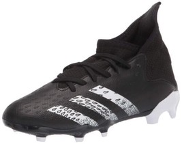 adidas Unisex Little Kids Firm Ground Soccer Shoe FY1031 Black/White/Black - £31.46 GBP