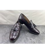 Johnston &amp; Murphy Wingtip Loafers 9D Aristocrat Shoes Red Leather Tassel... - $513.32 MXN