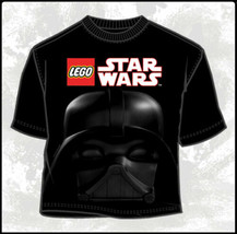 Star Wars Lego Darth Vader Face &quot;Dark Side&quot; Black T-Shirt New Unworn - £11.59 GBP