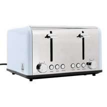 Redmond 4-Slice Extra Wide Slot 1650W Stainless Steel Toaster in Light Blue - £45.85 GBP