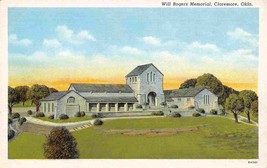Will Rogers Memorial Claremore Oklahoma 1940s linen postcard - $6.44