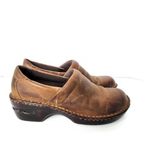 Womens BOC Born Concept Shoes 9M  Slip On Comfort Brown Leather - £12.29 GBP