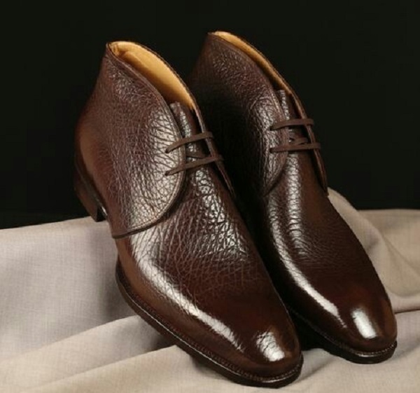 NEW Handmade New Men's Chocolate Brown Designer boot, Men Lace Up Leather Dress