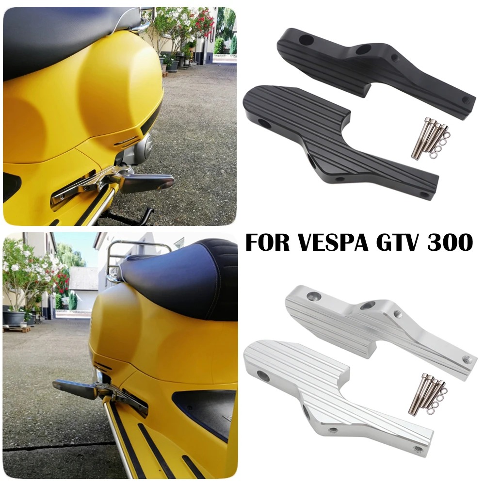 New Passenger Foot Peg Extensions Extended Footpegs for Vespa GT GTS GTV 60 125 - £31.92 GBP+