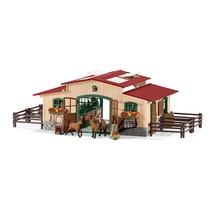 Schleich Horse Barn and Stable Playset - Award-Winning Riding Center 96 Piece Se - £124.66 GBP