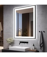EchosLife 28x36 LED Bathroom Mirror for Wall -Black Aluminum Framed (Fro... - €211,59 EUR