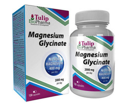 Magnesium Glycinate 2000mg Per Serving 120 Capsules Pure High Quality - £15.52 GBP