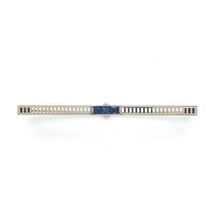 Art Deco 18k White Gold Bar Pin with Synthetic Lab-Created Sapphires (#J... - €324,84 EUR