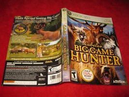 Cabela&#39;s Big Game Hunter : Xbox 360 Video Game Case Cover Art insert - £0.78 GBP